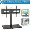 Swivel Universal TV Stand Mount for 37-75 inch LCD OLED Flat Curved Screen TVs, Height Adjustable Table Top TV Stand Base with Tempered Glass Base Wire Management, 600x400mm up to 99lbs - Walmart.com