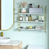 Floating Shelves, Wall Shelves 3 Boards Adjustable, White and Gold Shelf for Living Room, Bedroom, Bathroom, Kitchen - Walmart.com