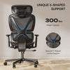 Ergonomic Home Office Chair Desk High Back, Mesh Computer Chair with Lumbar Support, 3D Armrest, Double Backrest and Adjustable Headrest - Walmart.com