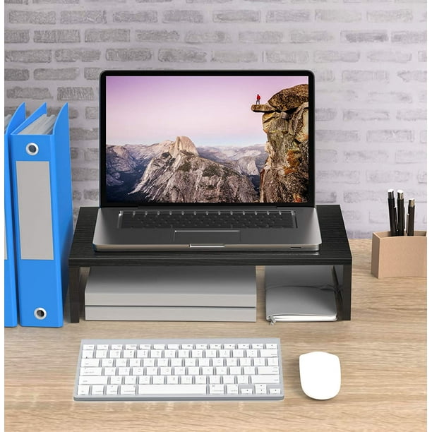 Monitor Riser Stand, Desk Organizer Stand for Laptop Computer, Desktop Printer Stand with Phone Holder and Cable Management, Versatile as Storage Shelf Screen Holder - Walmart.com