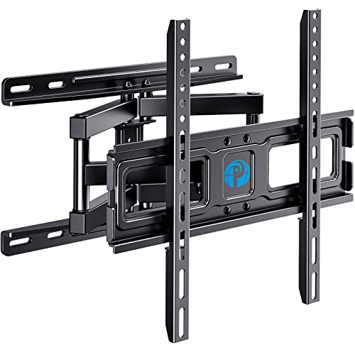 TV Wall Mount Full Motion Articulating Swivel Extension for Most 26-55 Inch Flat Curved TVs with Max VESA 400x400mm, Supports up to 77lbs