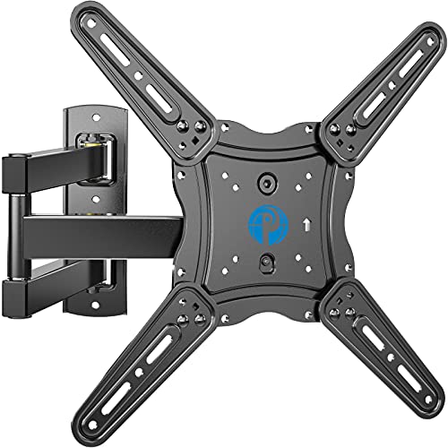 Full Motion TV Wall Mount Bracket, Articulating Arms Swivel Tilt Extension Rotation, Fits Most 26-55 Inch Flat Curved LED LCD OLED TVs, Max VESA 400x400mm Holds up to 88lbs