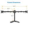 Triple Monitor Stand - for 13-24 Inches 3 Monitor Desk Mount, Heavy-Duty Free Standing Fully Adjustable Arm, Each Arm Holds up to 22lbs