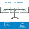 Triple Monitor Stand - for 13-24 Inches 3 Monitor Desk Mount, Heavy-Duty Free Standing Fully Adjustable Arm, Each Arm Holds up to 22lbs