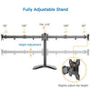 Triple Monitor Stand - for 13-24 Inches 3 Monitor Desk Mount, Heavy-Duty Free Standing Fully Adjustable Arm, Each Arm Holds up to 22lbs