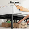 King Size Metal Platform Bed Frame Mattress Foundation No Box Spring Needed, Modern Bed Frame with 14" Large Under Bed Storage Space - Walmart.com