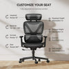 Ergonomic Home Office Chair Desk High Back, Mesh Computer Chair with Lumbar Support, 3D Armrest, Double Backrest and Adjustable Headrest - Walmart.com