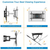 Full Motion TV Wall Mount Bracket Dual Articulating Arms Swivels Tilts Rotation for Most 37-70 Inch LED - Walmart.com