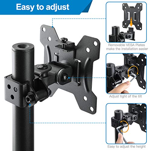 Single Monitor Mount , Adjustable Monitor Stand for 13 inch to 32 inch Flat Curved Computer Screen, Monitor Desk Mount Holds Weight up to 17.6lbs