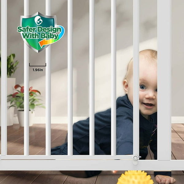 Baby Safety Gate 29.1- 47.6 inch, Adjustable Simple Pass Walk-Through Gate No Drill, Extra Wide Dog gate 30 inch Height for Stairs, Hallways, Bedrooms - Walmart.com