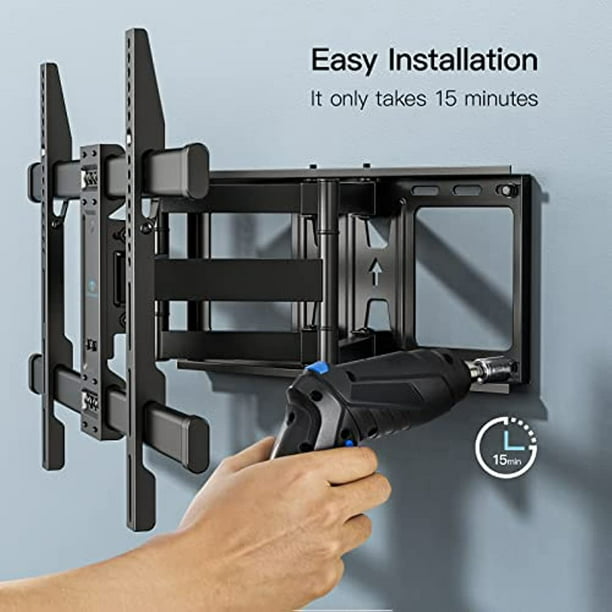 Full Motion TV Wall Mount for Most 37-75 inch TVs up to 132 lbs, Max 600x400mm, Wall Mount TV Bracket with Dual Articulating Arms, Tilt, Swivel, Extension - Walmart.com