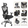 High Back Ergonomic Home Office Chair Desk Mesh, Computer Gaming Chair with Lumbar Support Adjustable Armrest, Backrest and Headrest