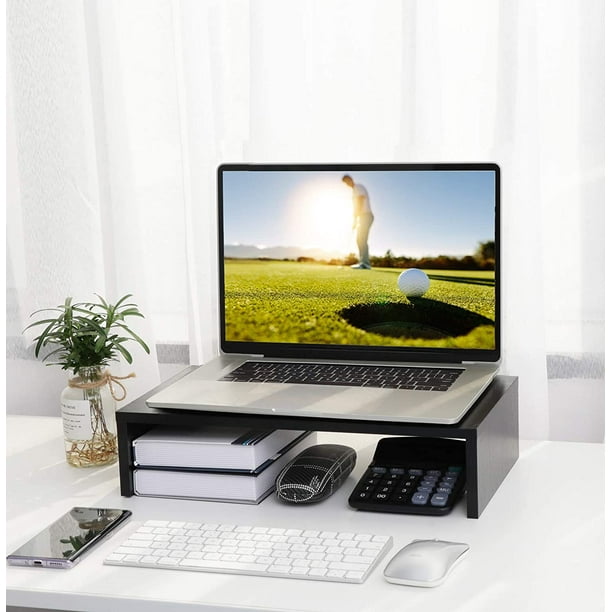 Monitor Riser Stand, Desk Organizer Stand for Laptop Computer, Desktop Printer Stand with Phone Holder and Cable Management, Versatile as Storage Shelf Screen Holder - Walmart.com