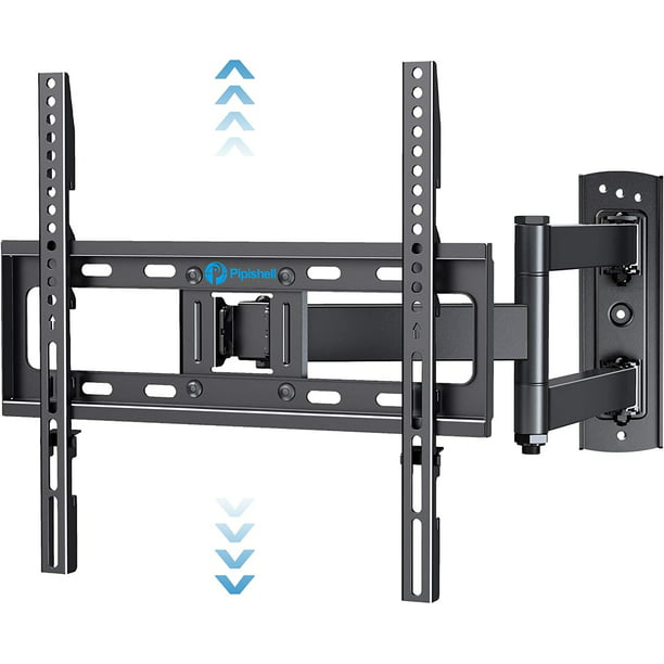 Full Motion TV Wall Mount for Most 26-60 inch LED LCD OLED Flat Curved TVs up to 88lbs, Single Articulating Arm, Adjust Bracket Height, Extension, Max 400x400mm - Walmart.com