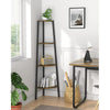 4 Tier Corner Shelf Stand, Portable Shelving Unit with Large Storage Space, Display Rack for Bedroom, Living Room, Office, Kitchen, Rustic Brown - Walmart.com