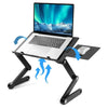 Adjustable Laptop Stand, Laptop Desk for up to 15.6 Laptops, Portable Laptop Table Stand with 2 CPU Fans, Detachable Mouse Pad, Ergonomic Lap Desk for Laptop, TV Bed Tray, Standing Desk - Walmart.com