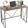 Computer Study Writing Desk 39 Inch, Folding PC Laptop Table No Assembly, Home Office Desk for Small Space, Brown - Walmart.com