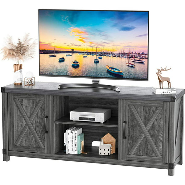 Console Cabinet for TVs up to 65 inch W Media Shelves, Farmhouse TV Stand Style Entertainment Center for Soundbar Other Media, Barn Door TV Stand with Storage - Walmart.com