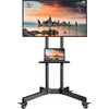 Mobile TV Cart with Wheels for 32-85 inch Flat Curved Screen TVs, Height Adjustable Rolling TV Stand Hold Up to 132 lbs, Trolley Floor Stand with Tray Max 600x400mm - Walmart.com