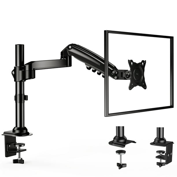 Single Monitor Mount Gas Spring Monitor Arm Fits 13-32 Monitor, Full Motion Swivel, Single Monitor Stand, Ultra Height Adjustable for Stand Work, Monitor Desk Stand, Max 19.8lbs - Walmart.com