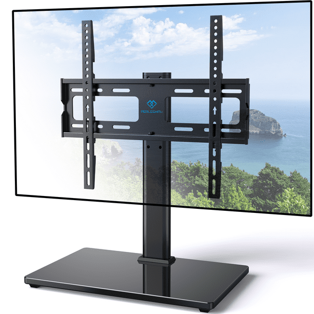 Swivel Universal TV Stand Base, Table Top TV Stand for 32-60 inch LCD LED TVs, Height Adjustable TV Mount Stand with Tempered Glass Base, 400x400mm, Holds up to 88lbs - Walmart.com