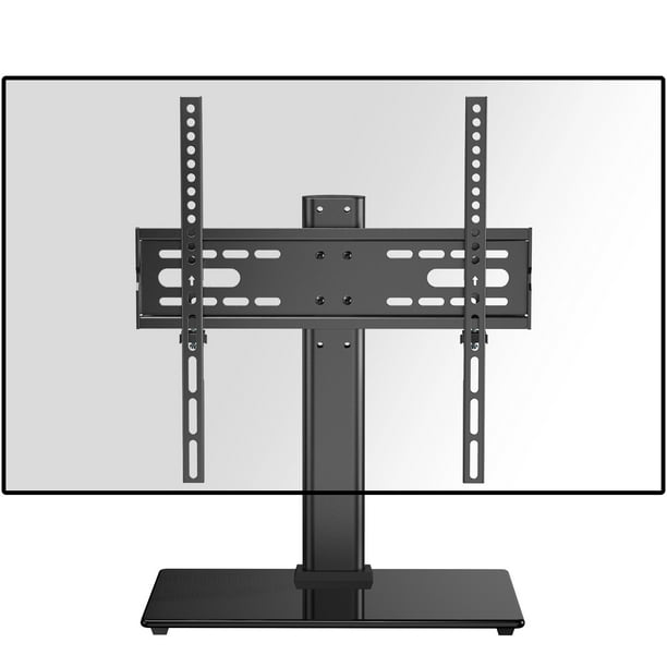 Universal TV Stand, Table Top TV Stand for 32-55 inch LCD LED TVs, Height Adjustable TV Base Stand with Tempered Glass Base Wire Management, 400x400mm - Walmart.com