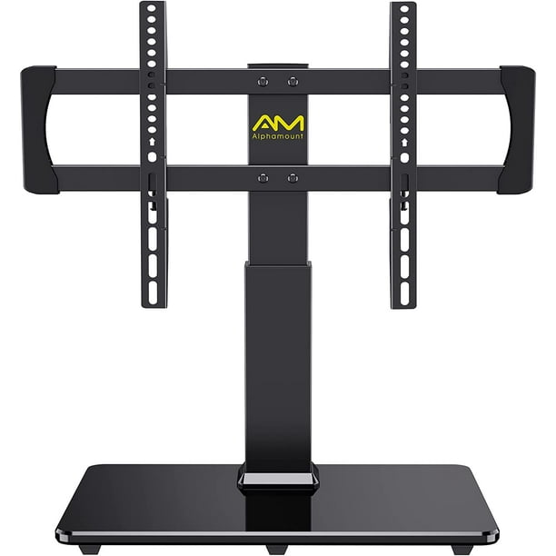 Universal TV Stand for 32-80 Inch TVs, Height Adjustable Tabletop TV Mount with Tempered Glass Base Max 600X400mm, Holds up to 99lbs - Walmart.com