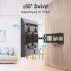 Full Motion TV Wall Mount for 50''-90'' Flat or Curved TV, up to 165lbs, Max 800x400mm - Walmart.com