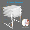 Adjustable TV Tray Table, TV Dinner Tray on Bed Sofa, Comfortable Folding Table with 6 Height 3 Tilt Angle Adjustments, White - Walmart.com