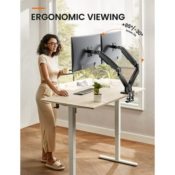 Full Motion Dual Monitor Arm Mount Desk Stand Height Adjustable Fits 13-35 inch Screens, Max 100x100mm, Each Arm Holds up to 26.4lbs - Walmart.com