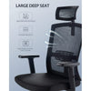 Ergonomic Home Office Chair Desk with Large Seat&Lumbar Support, Computer Gaming Chair with Adjustable Headrest, Armrest - Walmart.com